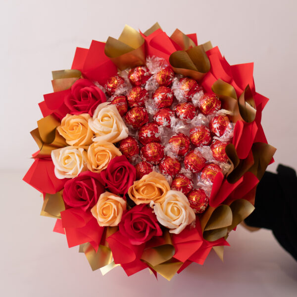 Bukiet jadalny Lindor 22 cm Czerwony